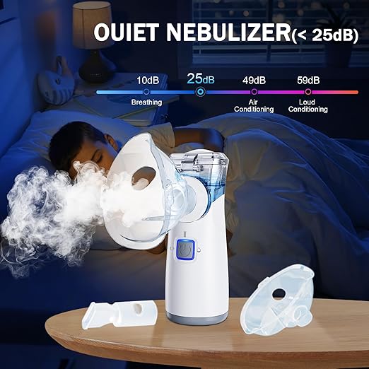 Portable Mesh Nebulizer – Quiet & Rechargeable for Kids and Adults