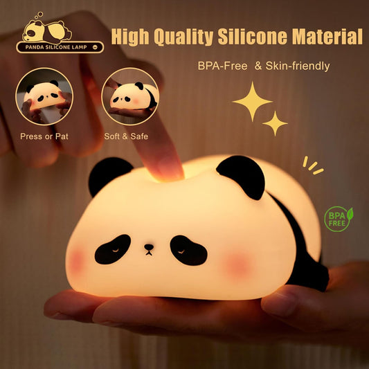 Cute Panda Night Light | Silicone Soft Lamp